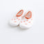 White Dotted Pink Silicone Socks Shoes 2712 B