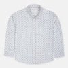MN Square Pattern White Casual Shirt 11953
