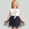 COM Unicorn White Blue Frock 11924