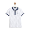 Tenso White Printed Polo Shirt 5032