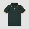 Green Germany Collar Stripes Small Pony Polo 5062