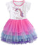 Magical Unicorn Printed Net Frock