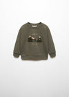 Cable Car Applique Fleece Sweatshirt 13398