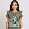 DOPO Ash Grey Horse Fancy Shirt 10269