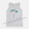 ANK Palm Trees Grey Sleeveless Shirt 7338