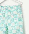 TAO MINT GREEN CHECKERBOARD PRINT Shorts 13214