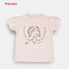 PRN Girl Embroided Flower Pink Shirt #13621