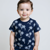 Baby C Palm Tree Navy Blue Shirt 6512