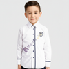 FBRTC Bird Face Embroided White Full Sleeves Shirt 8087