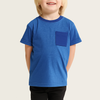 Blue Texture T-shirt with Blue Pocket 1022