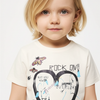 Rock On Off White Heart Girl Power Organic Cotton Shirt 8262