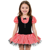 Red White Lining Party Fancy Frock 9356