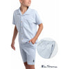 Ben Sherman Sky White Lining Shirt Shorts Set 13580