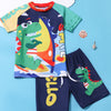 Hello Dino Top with Short Blue Swimsuit 13650