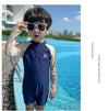 Penguin Short Style Blue Swimsuit with Cap 13649