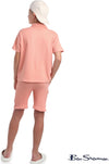 Ben Sherman Tea Pink Lining Shirt Shorts Set 13582