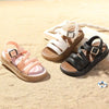 White 5 Stripe Washable Long Soft Sandal 2771 A