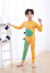 Dino Yellow Unisex Swimsuit with Cap 13643