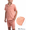 Ben Sherman Tea Pink Lining Shirt Shorts Set 13582