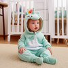 Blue Unicorn Fur Babygrow Costume with covered Feet 13414