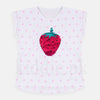 MLV Kids White with Pink Dotted Strawberry Sequin Shirt