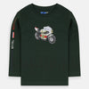 MORAL Green Motor Bike Printed T-shirt 1350