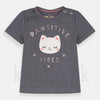 Baby Dark Grey Pawsitive Vibes Printed T-shirt 1347
