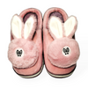 Rabbit Fur Baby Pink Winter Slippers 2644 D
