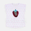 MLV Kids White with Pink Dotted Strawberry Sequin Shirt