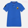 Cut Labelled Royal Blue Polo Shirt 3767