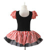 Red White Lining Party Fancy Frock 9356