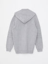 LCW Zipper Knitted Grey Hooded Cardigan 12598
