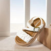 White Curvy Washable Long Soft Sandal 2772 A
