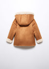 MN G Faux Shearling Suedette Coat Jacket 12850