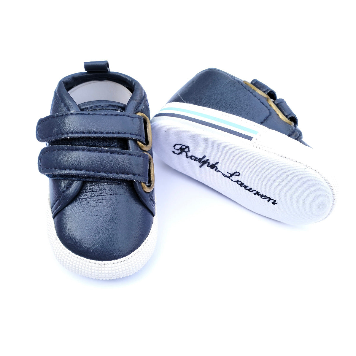 Toddler Shoes Polo Newborn Shoes RL Polo Blue Leather Texture