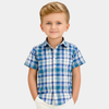 CRT White and Blue Check Casual Shirt 3780