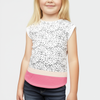 TX Hearts Doted White Pink Shirt 3259