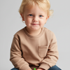 Sinsy Front Pocket Brown Light Fleece Sweatshirt 13675