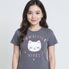 Baby Dark Grey Pawsitive Vibes Printed T-shirt 1347