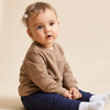 Sinsy Front Pocket Brown Light Fleece Sweatshirt 13675