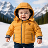 Pillon Thick Sherpa Lined Fur Trim Yellow Deattachable Hooded Puffer Jacket 13463