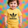 ADDS White Dots Yellow 2 piece suit 12948