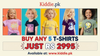 Any 5 T shirts For Rs 2995 Only