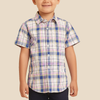 CRT Blue and White Check Casual Shirt 3778
