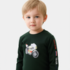MORAL Green Motor Bike Printed T-shirt 1350