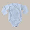 RIKI Grey Organic Cotton Full Sleeves Romper Bodysuit 13686