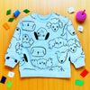 Sinsy Puppy Sky Light Fleece Sweatshirt 13674