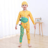 Dino Yellow Unisex Swimsuit with Cap 13643