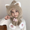 Rabbit Ear Flapper Neck Fur Winter Cap 2764