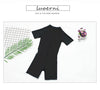 Black Quick Drying  Unisex Swimsuit 13602